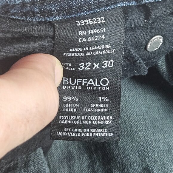 Buffalo David Bitton Jeans Men's 32X30 Jack-X Slim Straight Stretch Blue - Picture 9 of 14